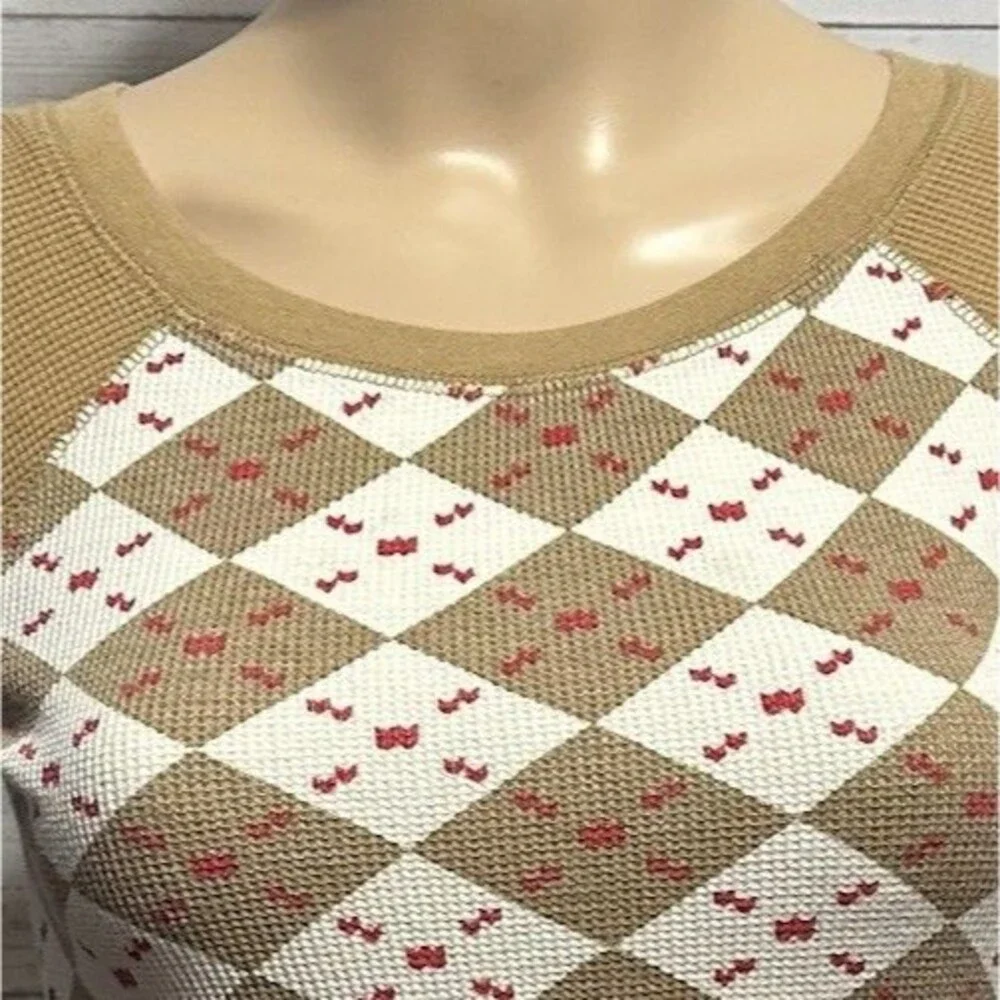 XXI Argyle Thermal Raglan Top - Picture 2 of 13